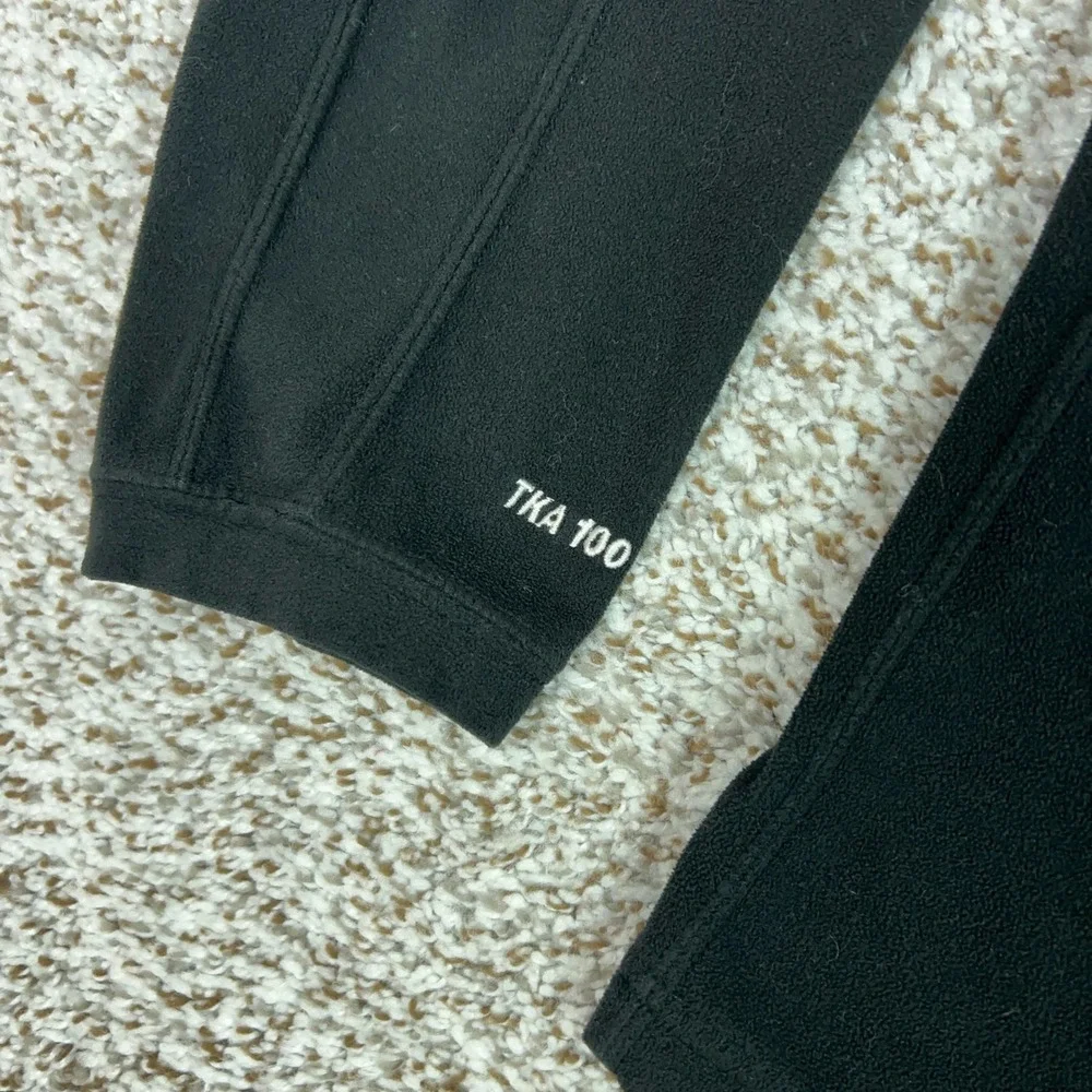 North Face Pullover Mens Medium Black TKA 100 Fleece 1/4 Zip Hiking Sweater Gorp